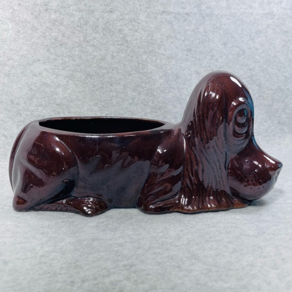 Vintage Basset Hound Dog Planter 1960s 1970s‎ Sylvac Style Droopy Face H.S 10377